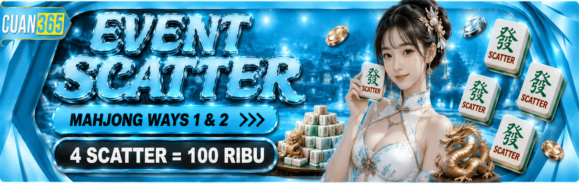 Banner Permainan Mahjong Premium CUAN365